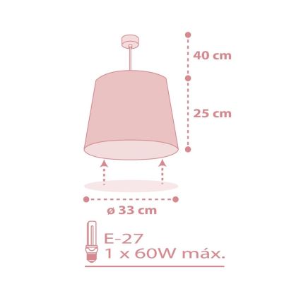 Dalber 82212S - Детская люстра STAR LIGHT 1xE27/60W/230V розовая
