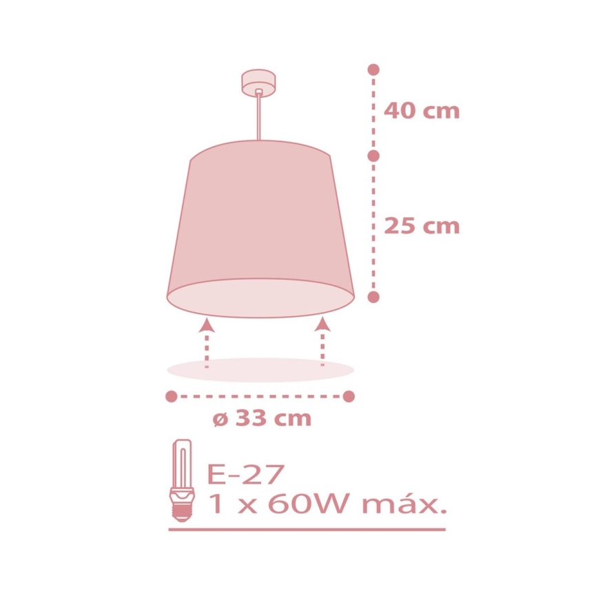 Dalber 82212S - Детская люстра STAR LIGHT 1xE27/60W/230V розовая