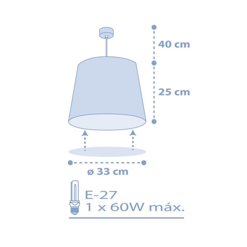 Dalber 82212T - Детская люстра STAR LIGHT 1xE27/60W/230V голубая