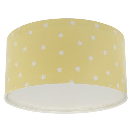 Dalber 82216A - Детский потолочный светильник STAR LIGHT 2xE27/60W/230V желтая
