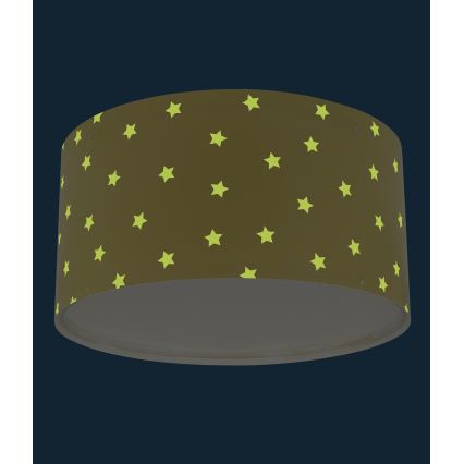 Dalber 82216A - Дитячий стельовий світильник STAR LIGHT 2xE27/60W/230V жовтий