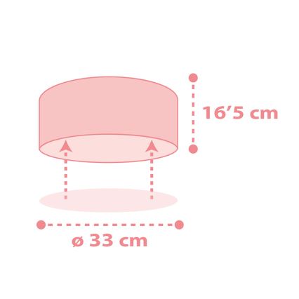 Dalber 82216S - Детский потолочный светильник STAR LIGHT 2xE27/60W/230V розовый