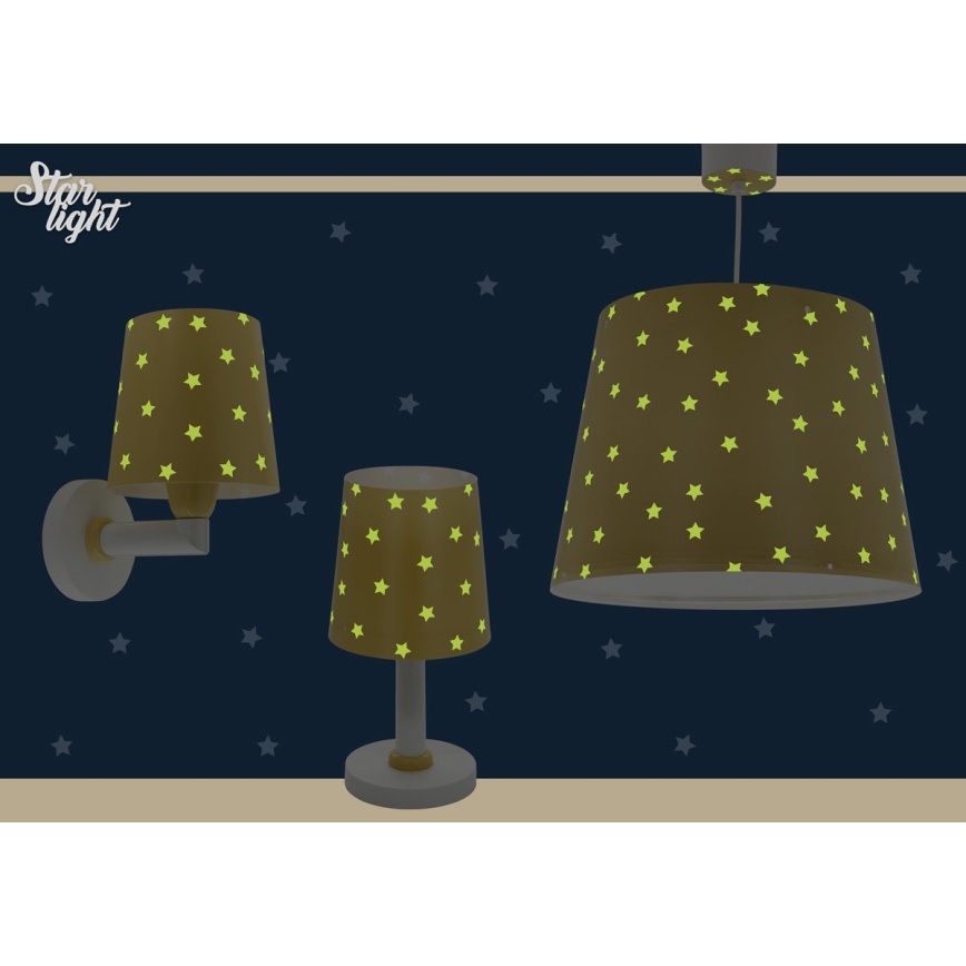 Dalber 82219A - Дитячий настінний світильник/бра STAR LIGHT 1xE27/60W/230V жовтий