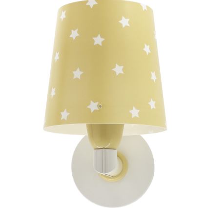 Dalber 82219A - Дитячий настінний світильник/бра STAR LIGHT 1xE27/60W/230V жовтий