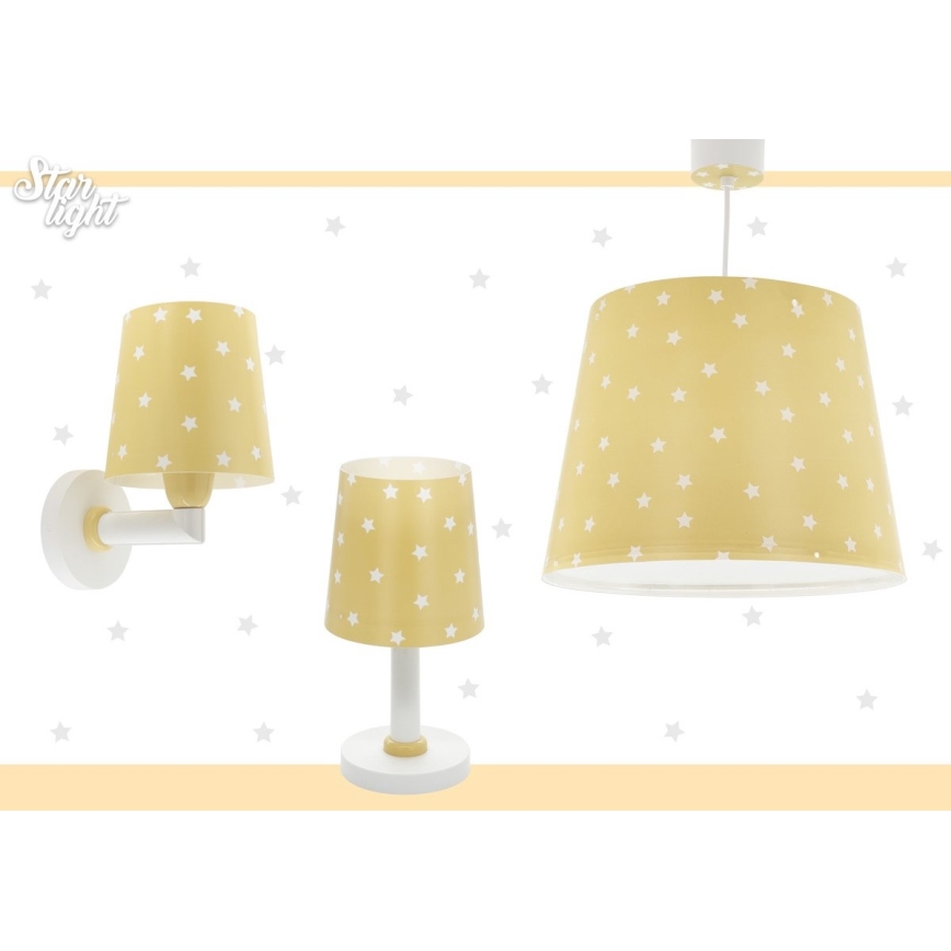 Dalber 82219A - Дитячий настінний світильник/бра STAR LIGHT 1xE27/60W/230V жовтий