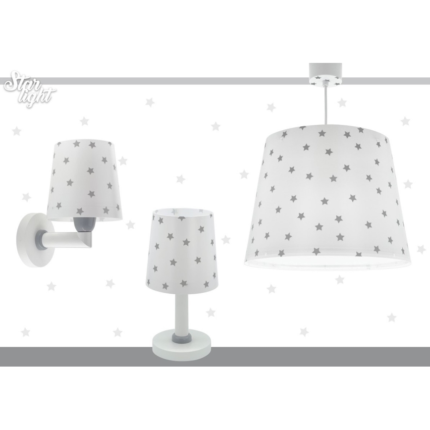Dalber 82219B - Дитячий настінний світильник/бра STAR LIGHT 1xE27/60W/230V білий