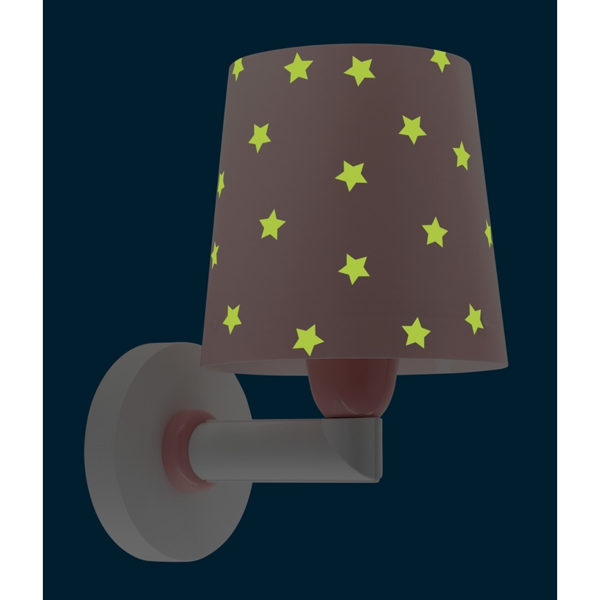 Dalber 82219S - Детский настенный светильник STAR LIGHT 1xE27/60W/230V розовый