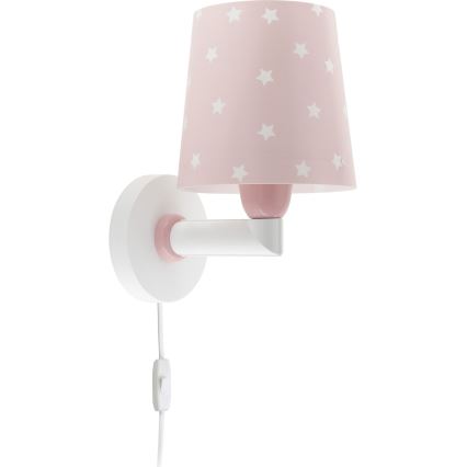 Dalber 82219S - Детский настенный светильник STAR LIGHT 1xE27/60W/230V розовый