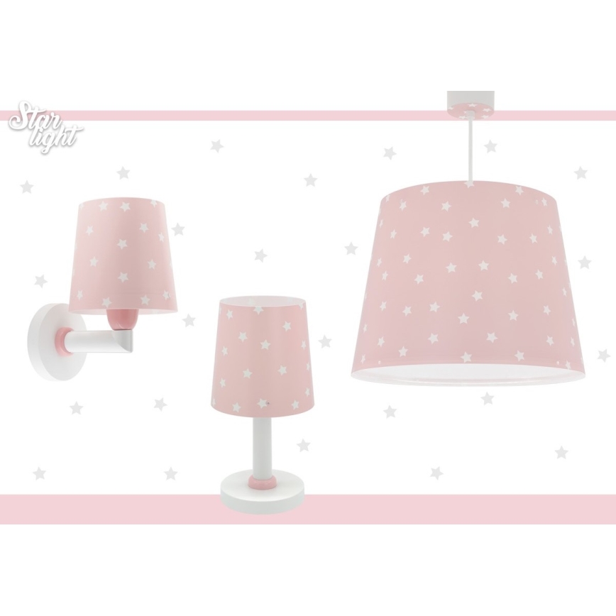 Dalber 82219S - Детский настенный светильник STAR LIGHT 1xE27/60W/230V розовый