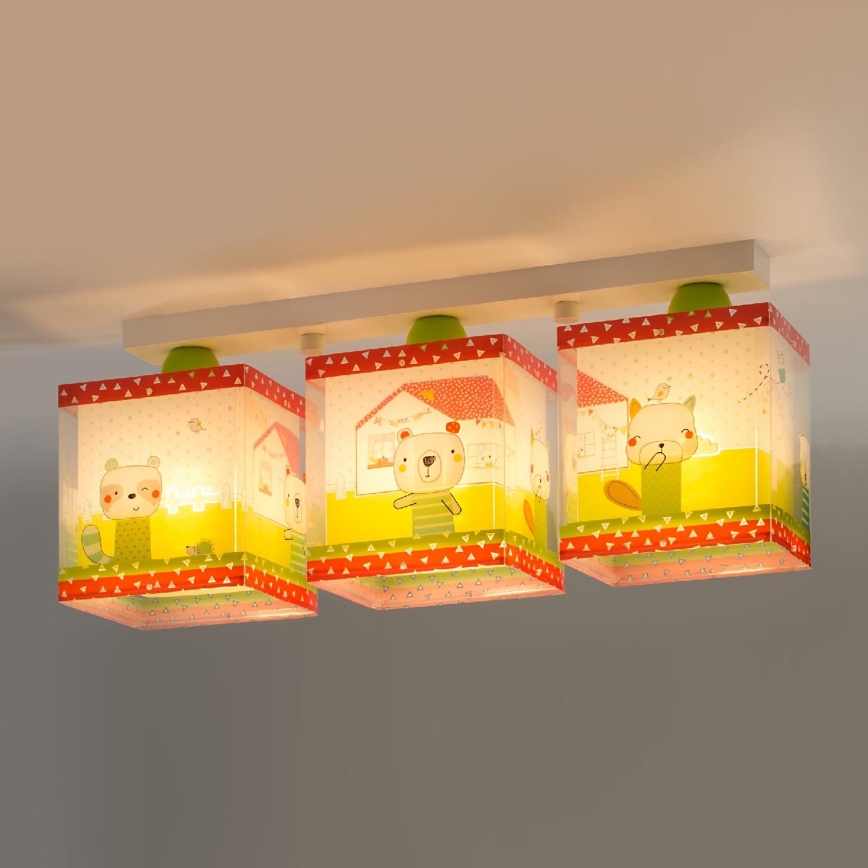Dalber D-11673 - Детский потолочный светильник MY SWEET HOME 3xE27/60W/230V