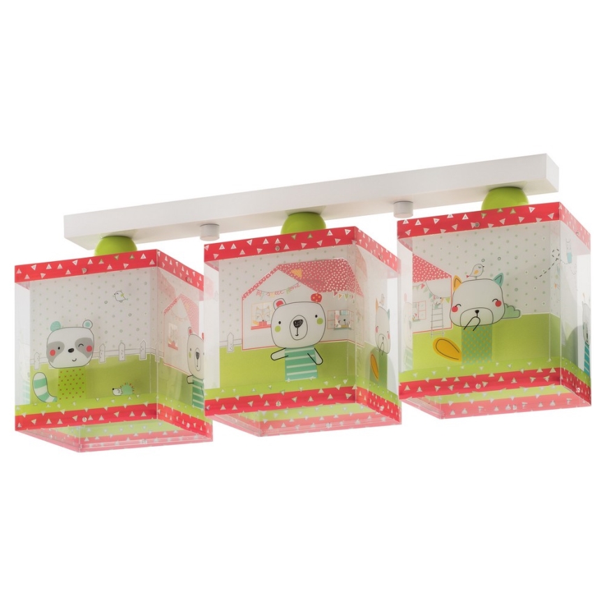 Dalber D-11673 - Детский потолочный светильник MY SWEET HOME 3xE27/60W/230V