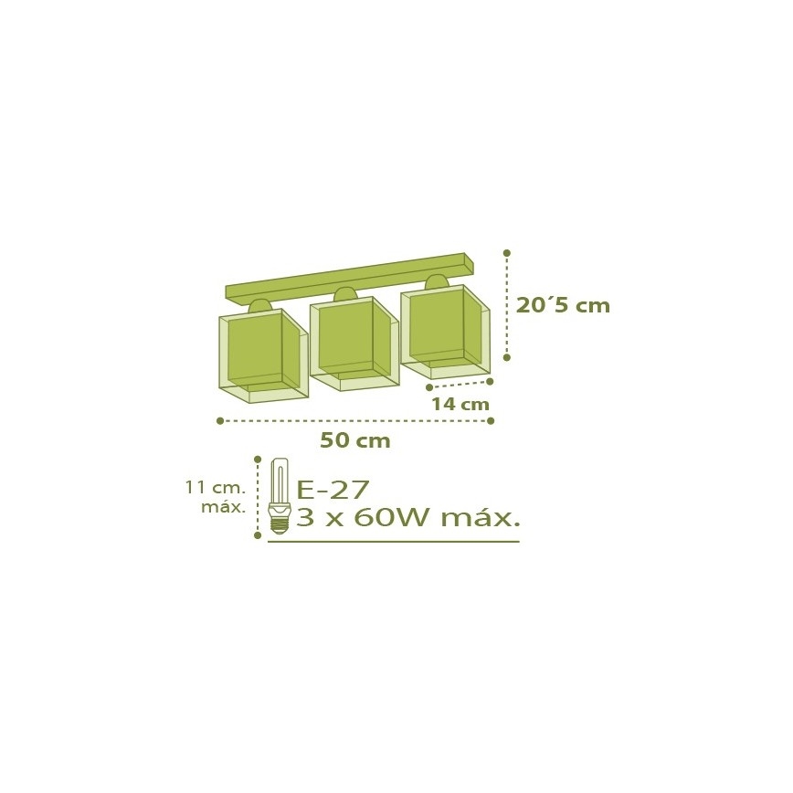 Dalber D-11673 - Детский потолочный светильник MY SWEET HOME 3xE27/60W/230V