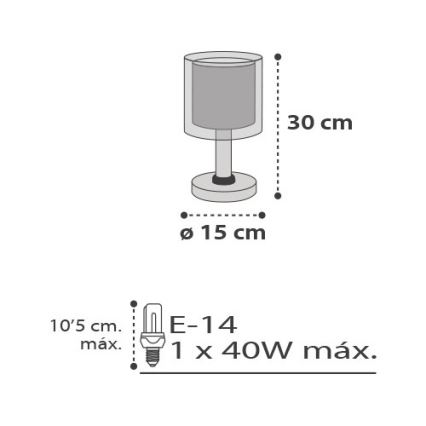 Dalber D-41411E - Детская настольная лампа CLOUDS 1xE14/40W/230V
