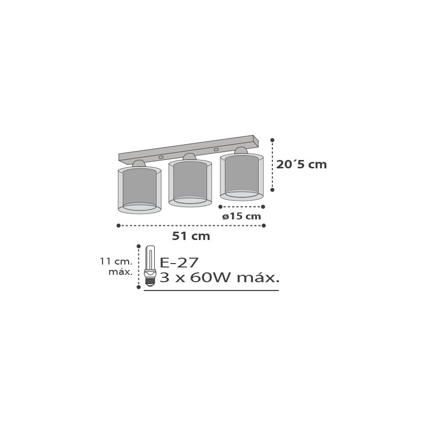 Dalber D-41413E - Детский потолочный светильник CLOUDS 3xE27/60W/230V