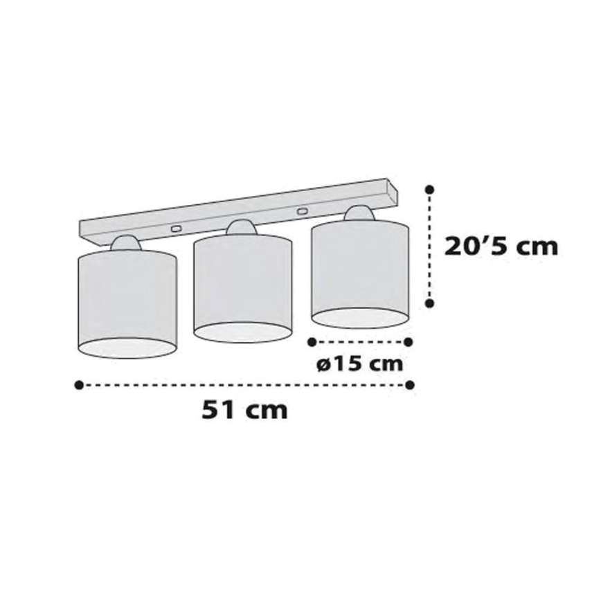 Dalber D-41413H - Дитячий стельовий світильник CLOUDS 3xE27/60W/230V