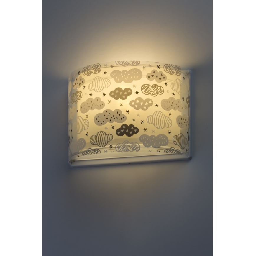 Dalber D-41418E - Детский настенный светильник CLOUDS 1xE27/60W/230V
