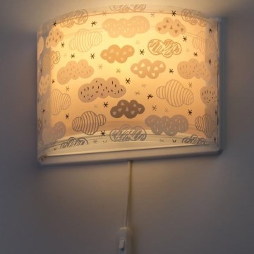 Dalber D-41418S - Дитяче настінне освітлення CLOUDS 1xE27/60W/230V