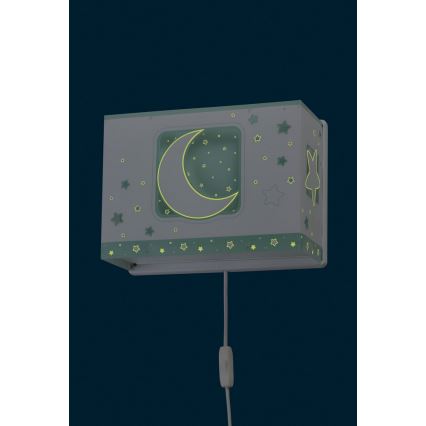 Dalber D-63238H - Дитяче настінне освітлення MOONLIGHT 1xE27/60W/230V
