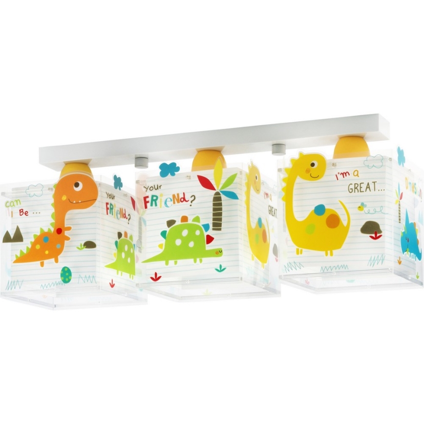 Dalber D-73453 - Детский потолочный светильник DINOS 3xE27/60W/230V