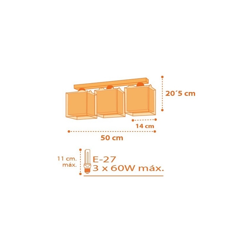Dalber D-73453 - Дитячий стельовий світильник DINOS 3xE27/60W/230V