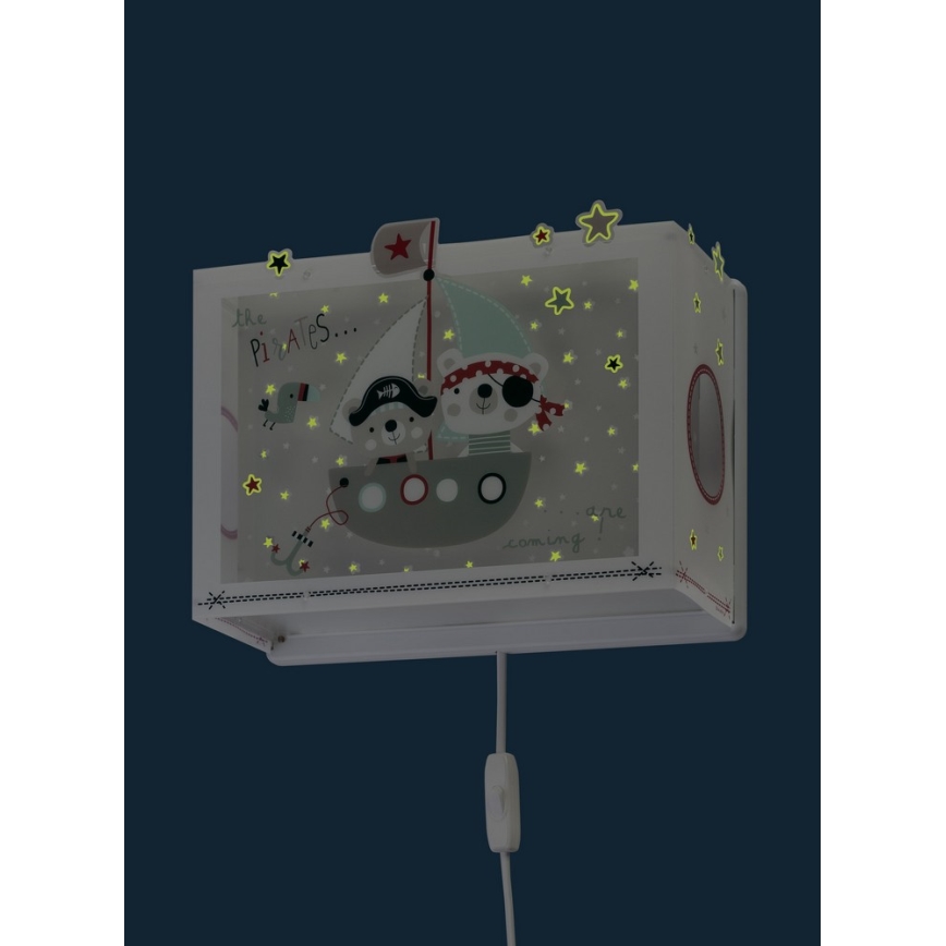 Dalber D-74558 - Дитяче настінне освітлення PIRATES 1xE27/60W/230V