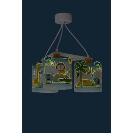 Dalber D-76114 - Дитяча люстра MY LITTLE JUNGLE 3xE27/15W/230V