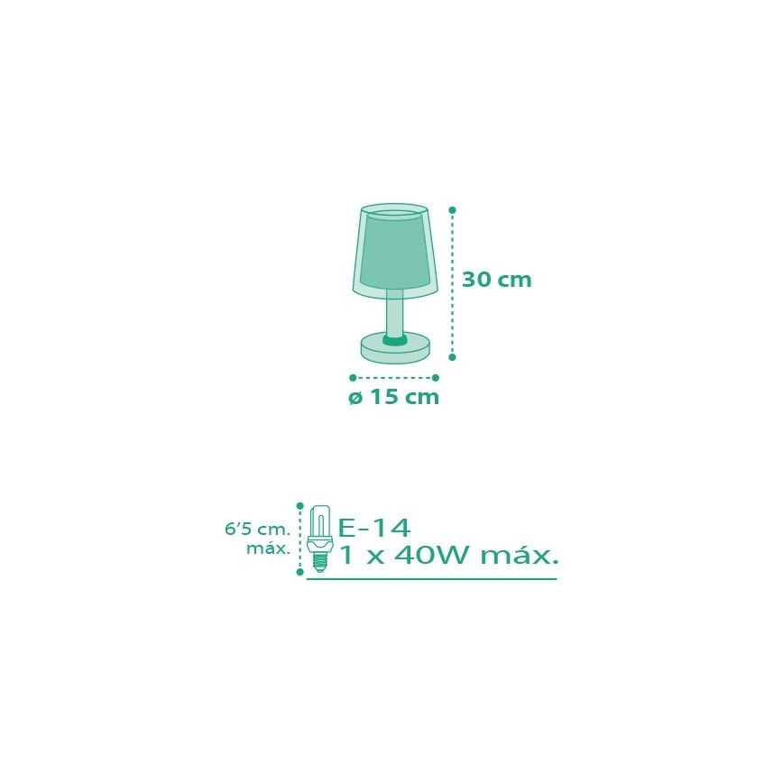 Dalber D-80221T - Дитяча лампа VICHY 1xE14/40W/230V