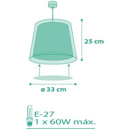 Dalber D-80222T - Дитяча люстра VICHY 1xE27/60W/230V