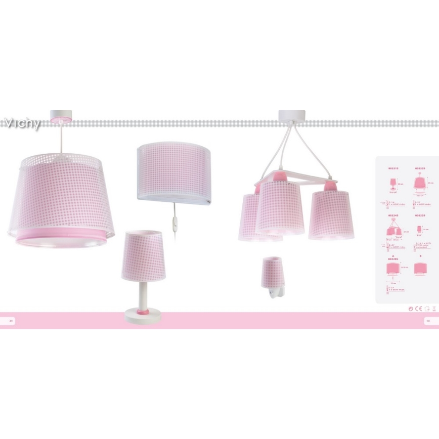 Dalber D-80228S - Детский настенный светильник VICHY 1xE27/60W/230V