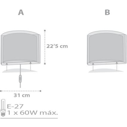 Dalber D-81218E - Детский настенный светильник STARS 1xE27/60W/230V