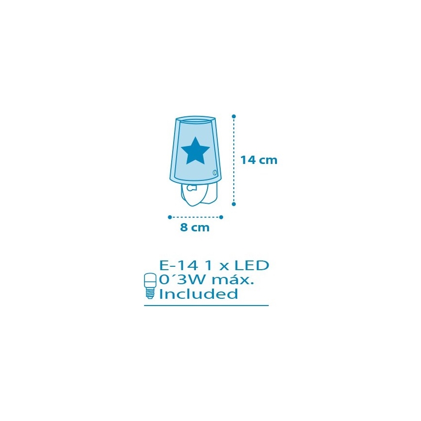 Dalber D-92193 - LED нічник LIGHT FEELING 1xE14/0,5W/230V