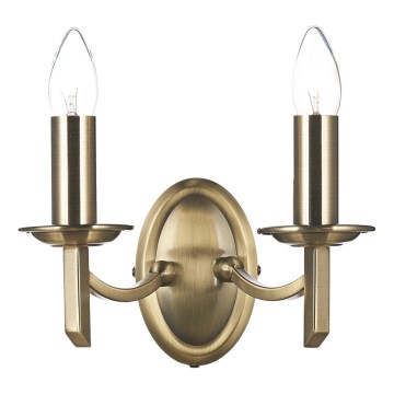 Där Lighting AMB0975 - Настенный светильник AMBASSADOR 2xE14/40W/230V латунь