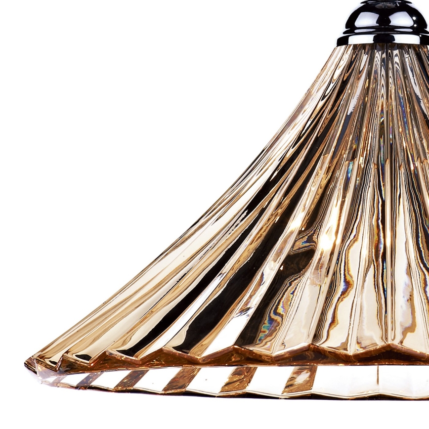 Där Lighting ARD866 - Підвісна люстра на ланцюгу ARDECHE 1xE27/60W/230V латунь/димчасто-коричневий