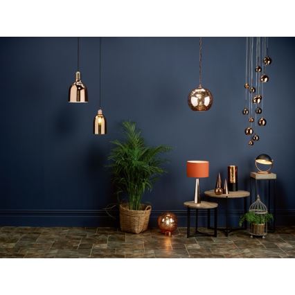 Där Lighting AUR1564 - Подвесная люстра на тросе AURELIA 15xG4/10W/230V чёрный/медный