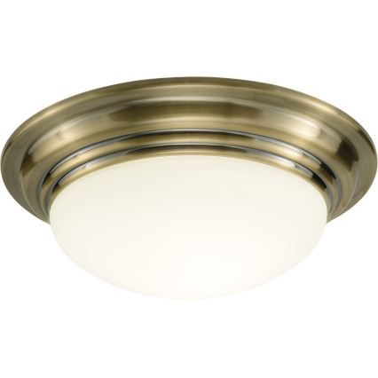 Där Lighting BAR5075 - Стельовий світильник для ванної кімнати BARCLAY 1xE27/60W/230V діаметр 38 см латунь