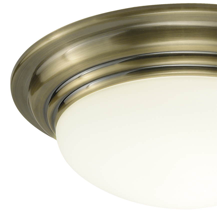 Där Lighting BAR5275 - Потолочный светильник для ванной комнаты BARCLAY 1xE27/60W/230V, диаметр 31 см, латунь