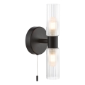 Där Lighting BOL0922 - Бра для ванной комнаты BOLTON 2xG9/5W/230V IP44 черный