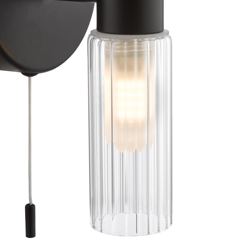 Där Lighting BOL0922 - Бра для ванной комнаты BOLTON 2xG9/5W/230V IP44 черный