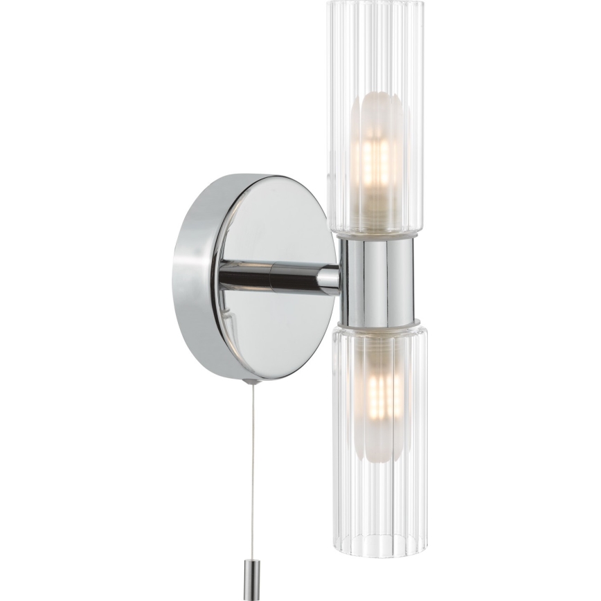 Där Lighting BOL0950 - Настінний світильник для ванної кімнати BOLTON 2xG9/5W/230V IP44 блискучий хром