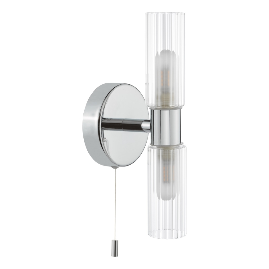 Där Lighting BOL0950 - Настінний світильник для ванної кімнати BOLTON 2xG9/5W/230V IP44 блискучий хром
