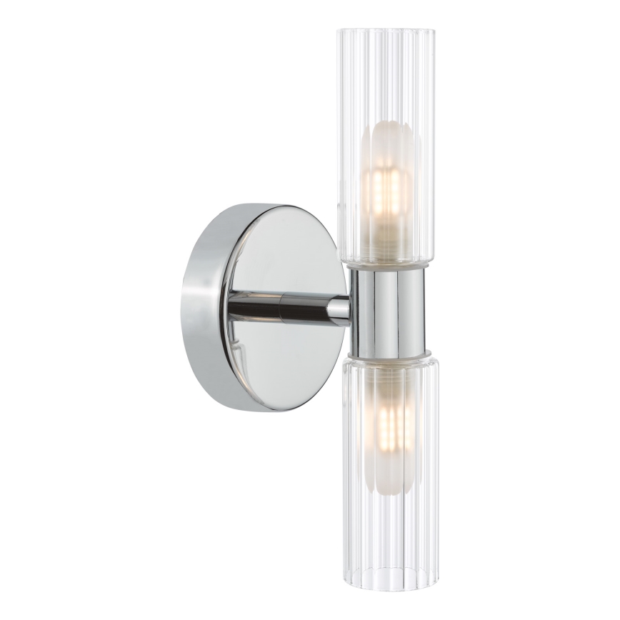 Där Lighting BOL0950 - Настінний світильник для ванної кімнати BOLTON 2xG9/5W/230V IP44 блискучий хром