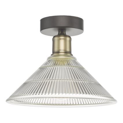 Där Lighting BOY0175 - Потолочный светильник BOYD 1xE27/60W/230V Ø 25 см, латунь/прозрачное стекло