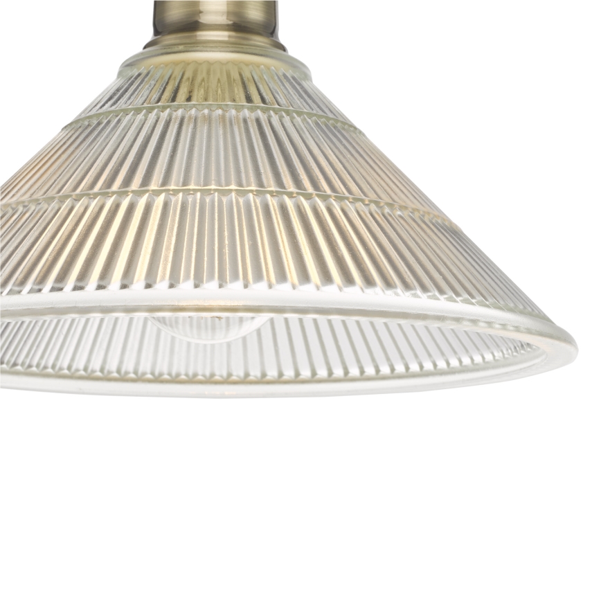 Där Lighting BOY0175 - Потолочный светильник BOYD 1xE27/60W/230V Ø 25 см, латунь/прозрачное стекло
