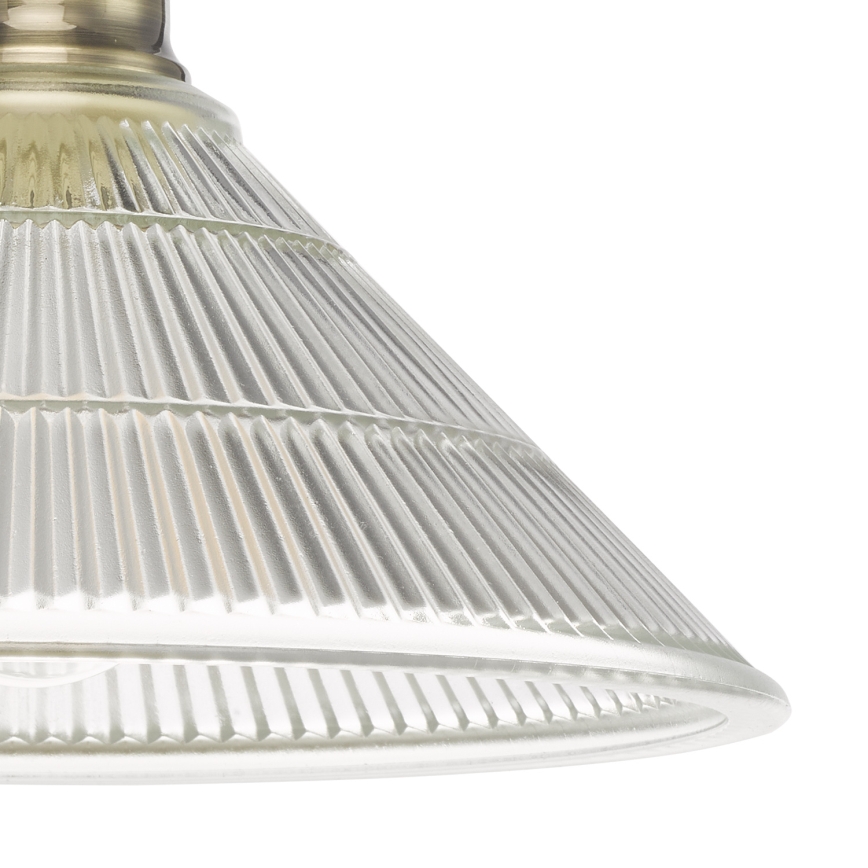Där Lighting BOY0175 - Потолочный светильник BOYD 1xE27/60W/230V Ø 25 см, латунь/прозрачное стекло