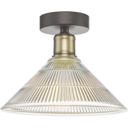 Där Lighting BOY0175 - Стельовий світильник BOYD 1xE27/60W/230V діам. 25 см латунь/прозоре скло