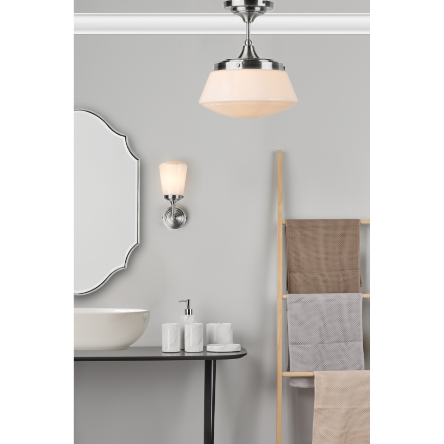 Där Lighting CAD0150 - Стельовий накладний світильник для ванної CADEN 1xE27/60W/230V IP44 полірований хром