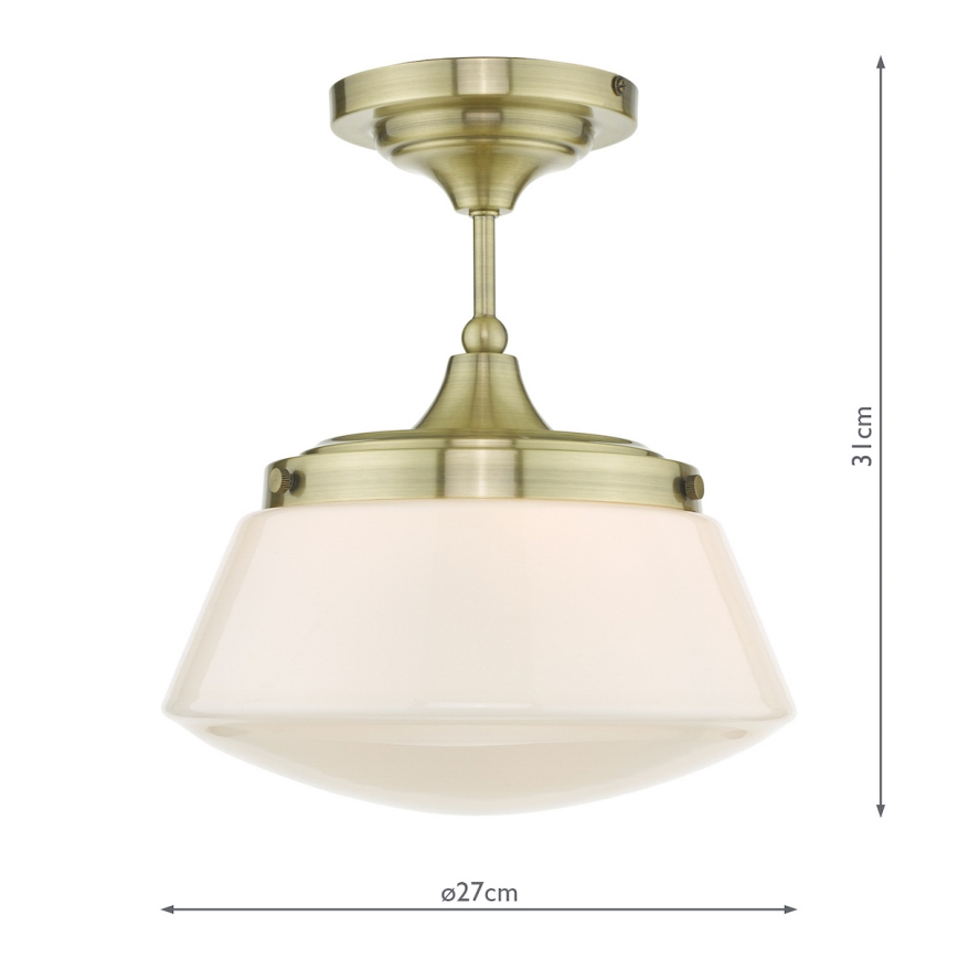 Där Lighting CAD0175 - Накладна люстра для ванної кімнати CADEN 1xE27/60W/230V IP44 латунь