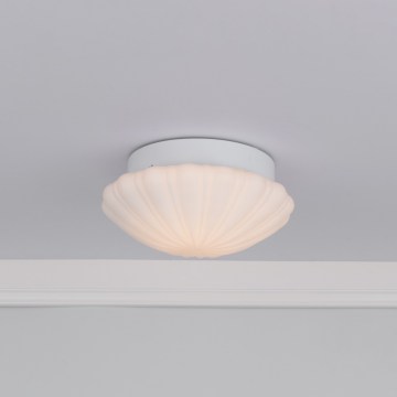 Där Lighting CAF502 - Стельовий світильник для ванної кімнати CAFE 1xE27/60W/230V діаметр 27 см IP44 білий