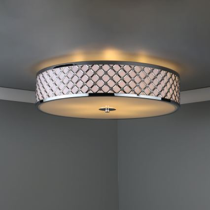 Där Lighting CIV5050 - Потолочный светильник CIVIC 5×E14/60 Вт/230 В, диаметр 50 см, глянцевый хром