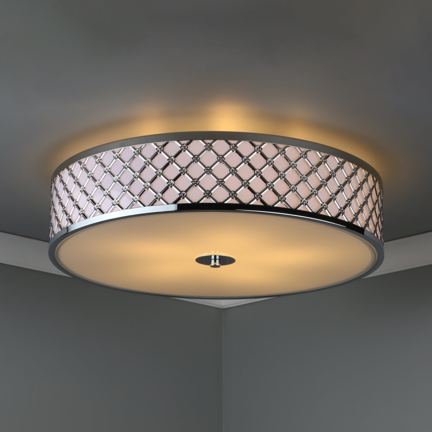 Där Lighting CIV5050 - Потолочный светильник CIVIC 5×E14/60 Вт/230 В, диаметр 50 см, глянцевый хром